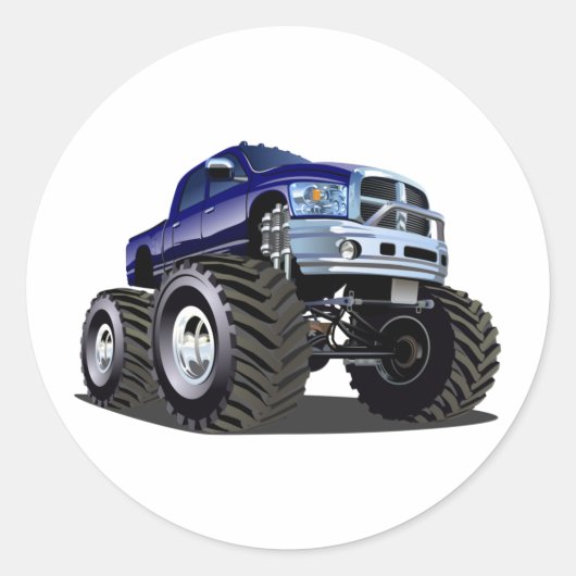 Cartoon Runder Aufkleber (Vorderseite)