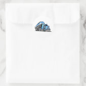 Cartoon Runder Aufkleber (Tasche)