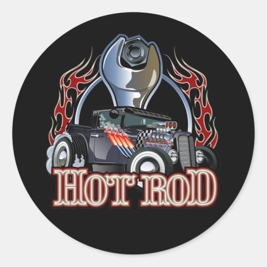 Cartoon Runder Aufkleber (Vorderseite)