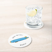 Cartoon Runder Pappuntersetzer (Vor Ort)