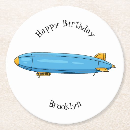 Cartoon Runder Pappuntersetzer (Vorderseite)