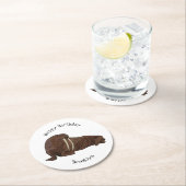 Cartoon Runder Pappuntersetzer (Vor Ort)