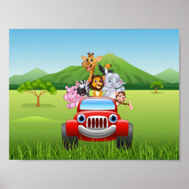 Cartoon-Safari Poster