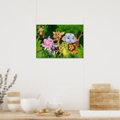 Cartoon Safari Poster (Küche)