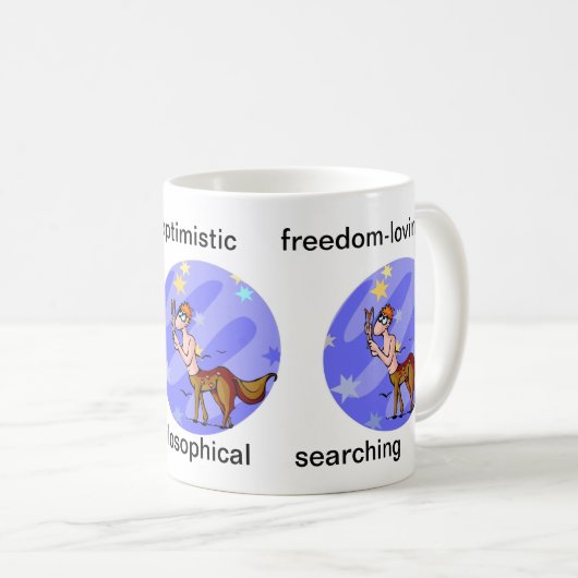 Cartoon Sagittarius Centaur Express Kaffeetasse (VorderseiteRechts)