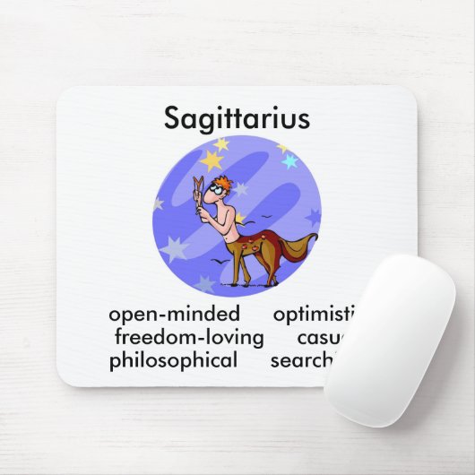 Cartoon Sagittarius Centaur Mousepad (Mit Mouse)
