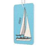 Cartoon Sailboat Autolufterfrischer (Links)