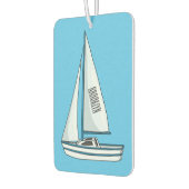 Cartoon Sailboat Autolufterfrischer (Links)