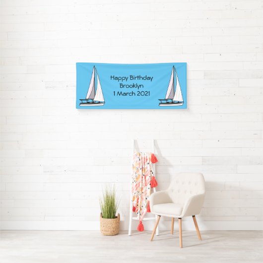 Cartoon Sailboat Banner (Insitu)