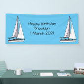 Cartoon Sailboat Banner (Messe)