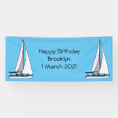 Cartoon Sailboat Banner (Horizontal)