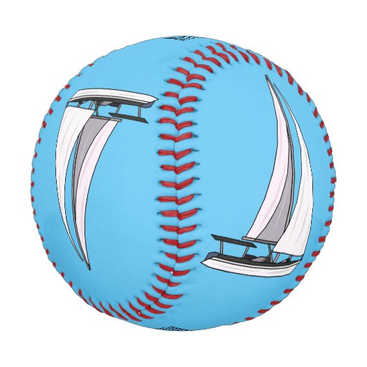 Cartoon Sailboat Baseball (Schrägansicht)