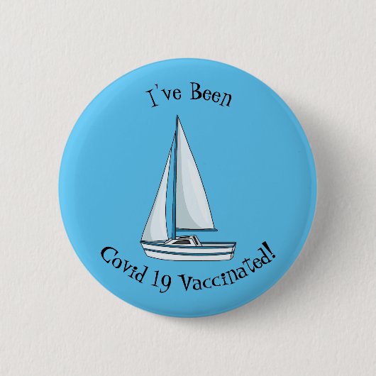 Cartoon Sailboat Button (Vorderseite)