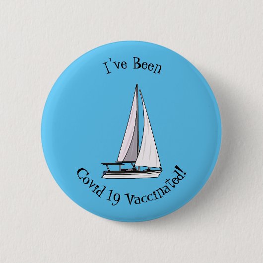Cartoon Sailboat Button (Vorderseite)