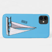 Cartoon Sailboat Case-Mate iPhone Hülle (Rückseite (Horizontal))