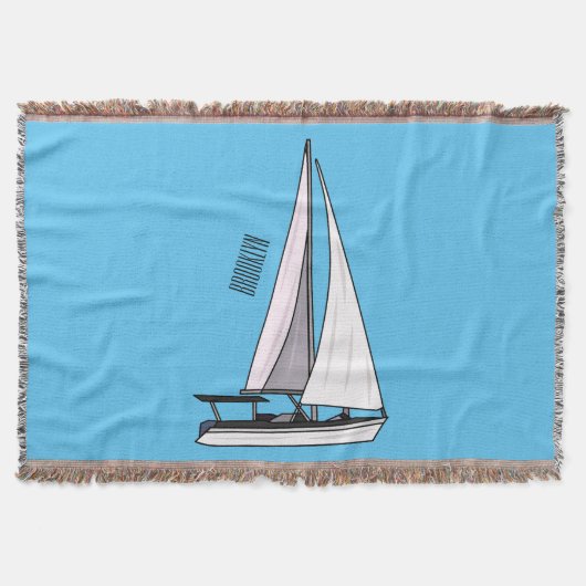 Cartoon Sailboat Decke (Vorderseite)