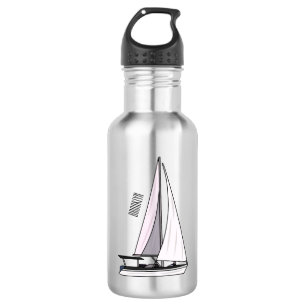 Cartoon Sailboat Edelstahlflasche