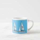 Cartoon Sailboat Espressotasse (Rechts)