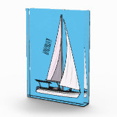 Cartoon Sailboat Fotoblock (Rechts)
