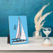 Cartoon Sailboat Fotoplatte (Seite)