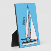 Cartoon Sailboat Fotoplatte (Seite)