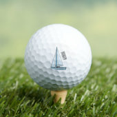 Cartoon Sailboat Golfball (Insitu T-Shirt)