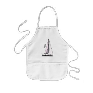 Cartoon Sailboat Kinderschürze