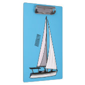 Cartoon Sailboat Klemmbrett (Rechts)