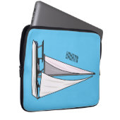 Cartoon Sailboat Laptopschutzhülle (Vorne Rechts)
