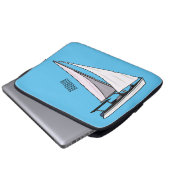 Cartoon Sailboat Laptopschutzhülle (Vorne Knopf)