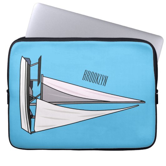 Cartoon Sailboat Laptopschutzhülle (Vorderseite)
