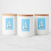 Cartoon Sailboat Lebensmitteletikett (Flaschen)