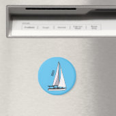 Cartoon Sailboat Magnet (In Situ (Geschirrspüler))