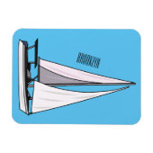 Cartoon Sailboat Magnet (Horizontal)