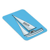 Cartoon Sailboat Magnet (Rechte Seite)