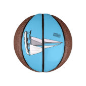 Cartoon Sailboat Mini Basketball (Vertikal)