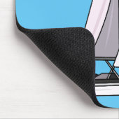Cartoon Sailboat Mousepad (Ecke)
