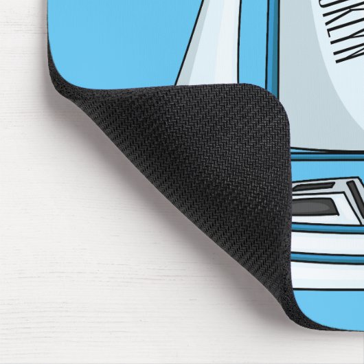 Cartoon Sailboat Mousepad (Ecke)