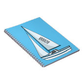 Cartoon Sailboat Notizblock (Rechte Seite)