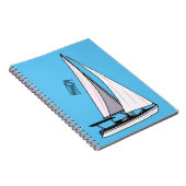 Cartoon Sailboat Notizblock (Rechte Seite)