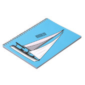 Cartoon Sailboat Notizblock (Linke Seite)