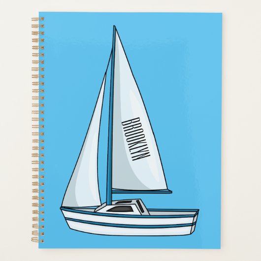 Cartoon Sailboat Planer (Vorderseite)