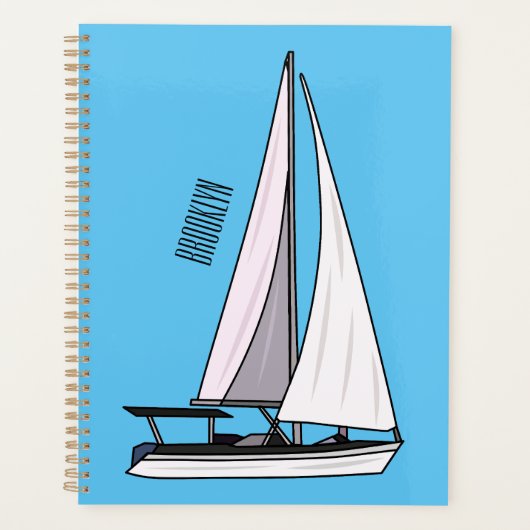 Cartoon Sailboat Planer (Vorderseite)