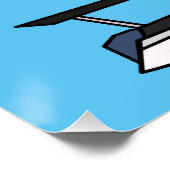 Cartoon Sailboat Poster (Ecke)