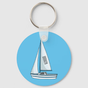 Cartoon Sailboat Schlüsselanhänger