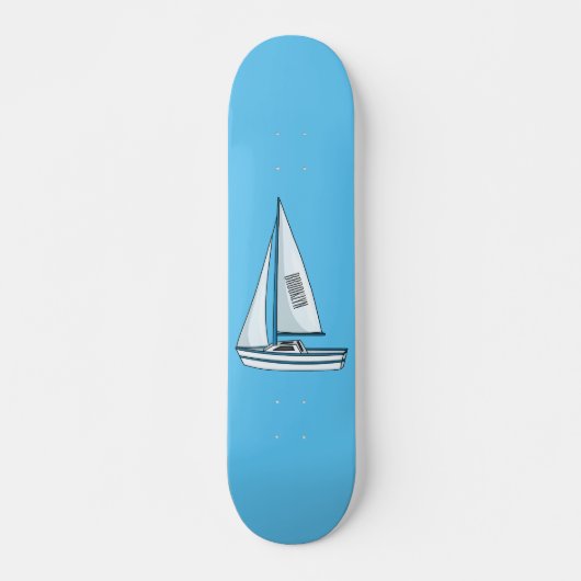 Cartoon Sailboat Skateboard (Vorne)