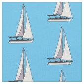 Cartoon Sailboat Stoff (Nahaufnahme)