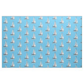 Cartoon Sailboat Stoff (Fat Quarter (45,7 x 55,9 cm))