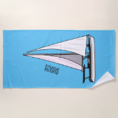 Cartoon Sailboat Strandtuch (Vorderseite)