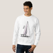 Cartoon Sailboat Sweatshirt (Vorne ganz)